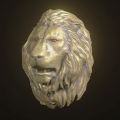 バイオRE:4「獅子の頭のオブジェ」