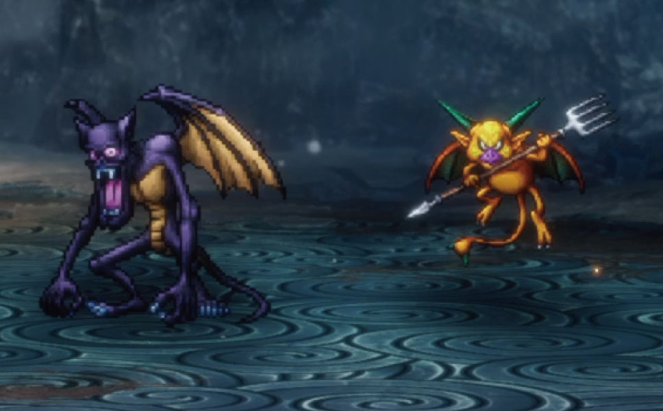 HD-2D版ドラクエ2「ダークアーゴン＆ガーゴフライ」