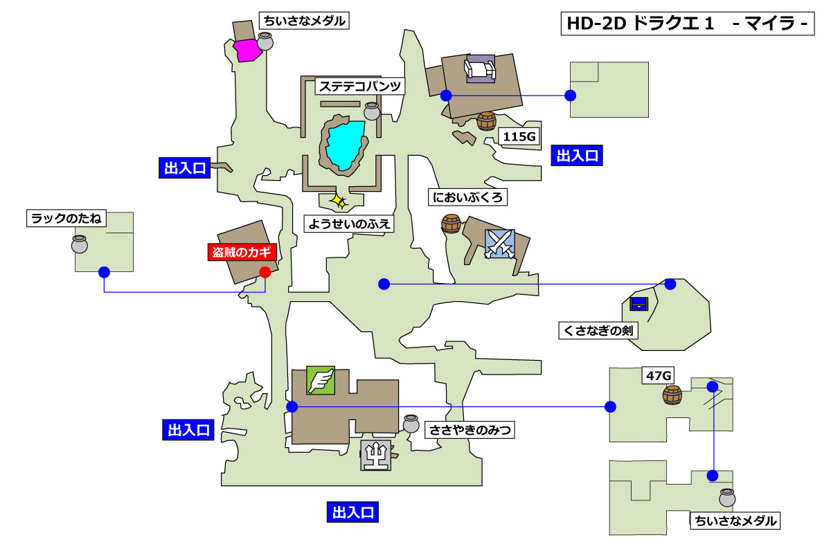 HD-2D版ドラクエ1 「マイラ」マップ