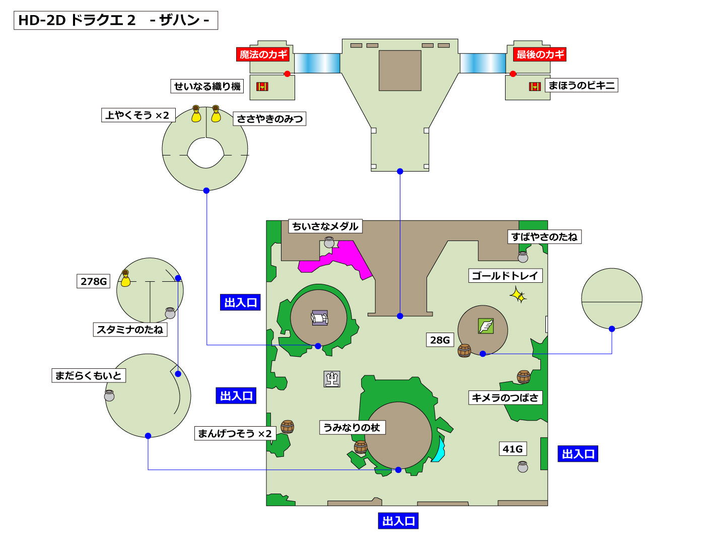 HD-2D版ドラクエ2 「ザハン」マップ
