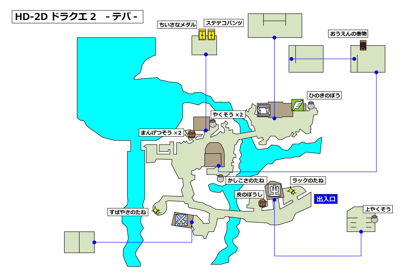 HD-2D版ドラクエ2 「テパ」マップ