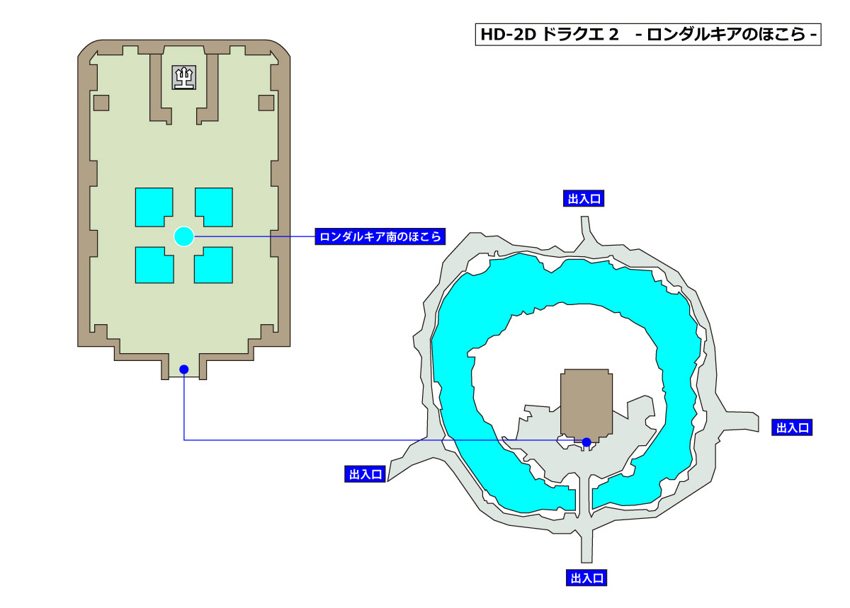 HD-2D版ドラクエ2 「ロンダルキアのほこら」マップ