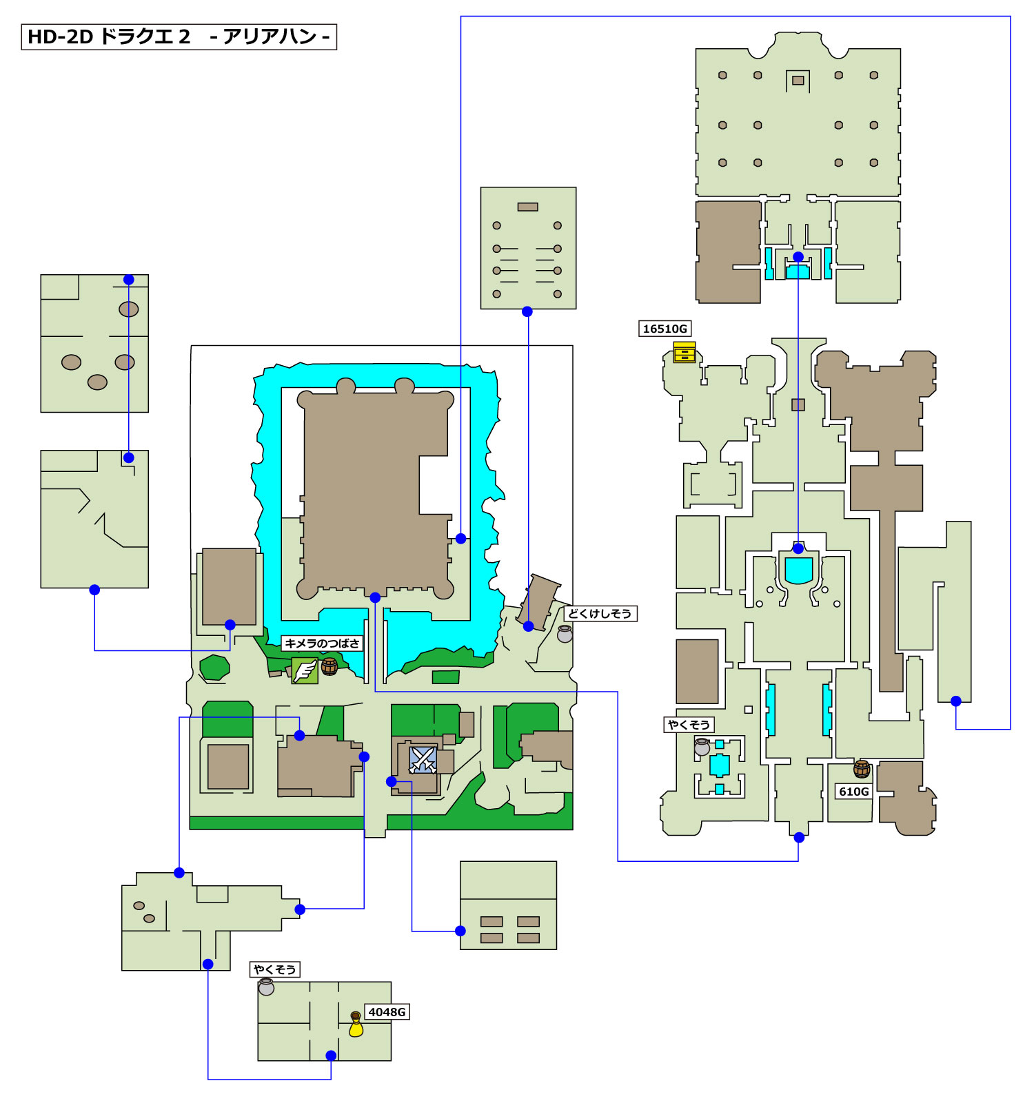 HD-2D版ドラクエ2 「アリアハン」マップ