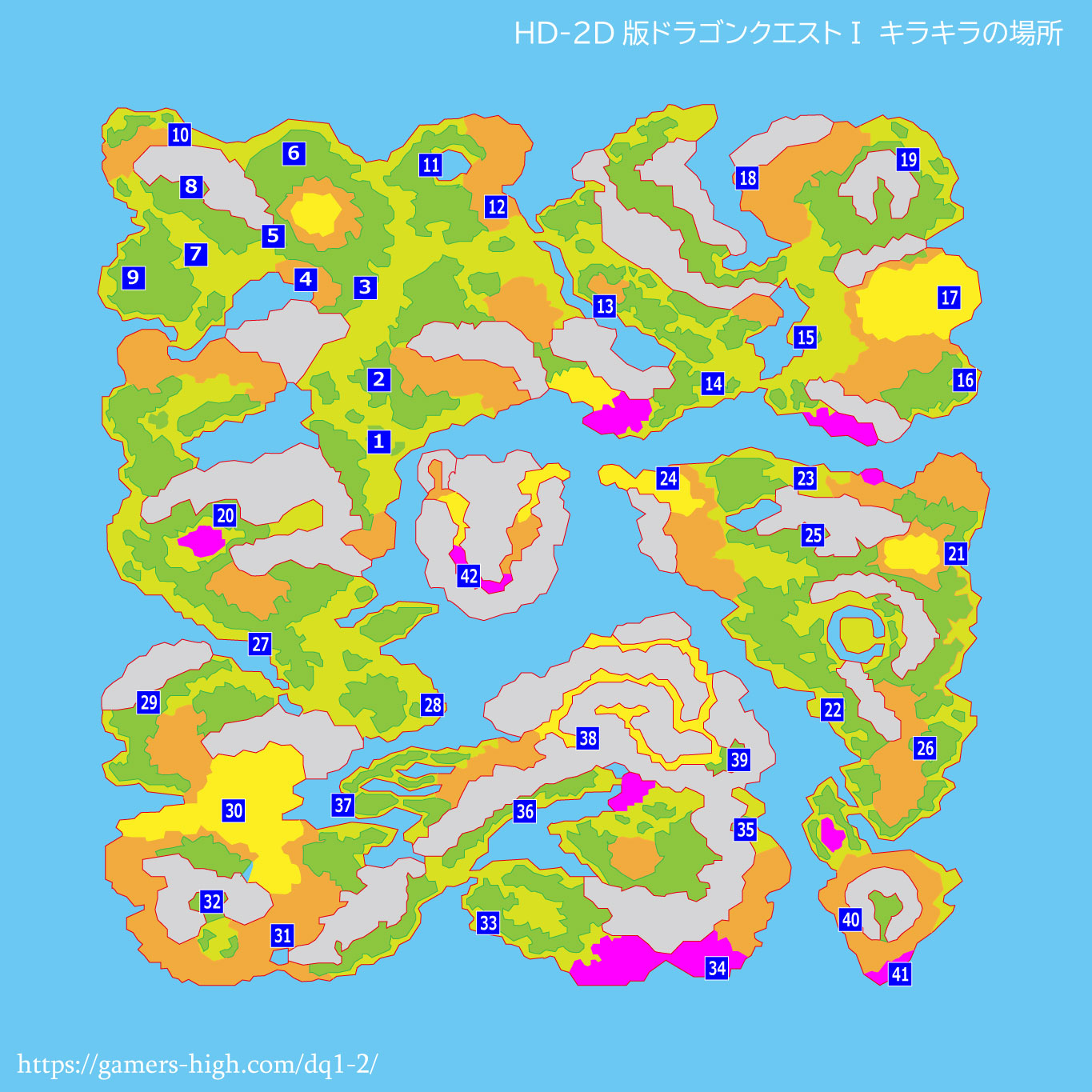 HD-2D版ドラクエ1のキラキラの位置