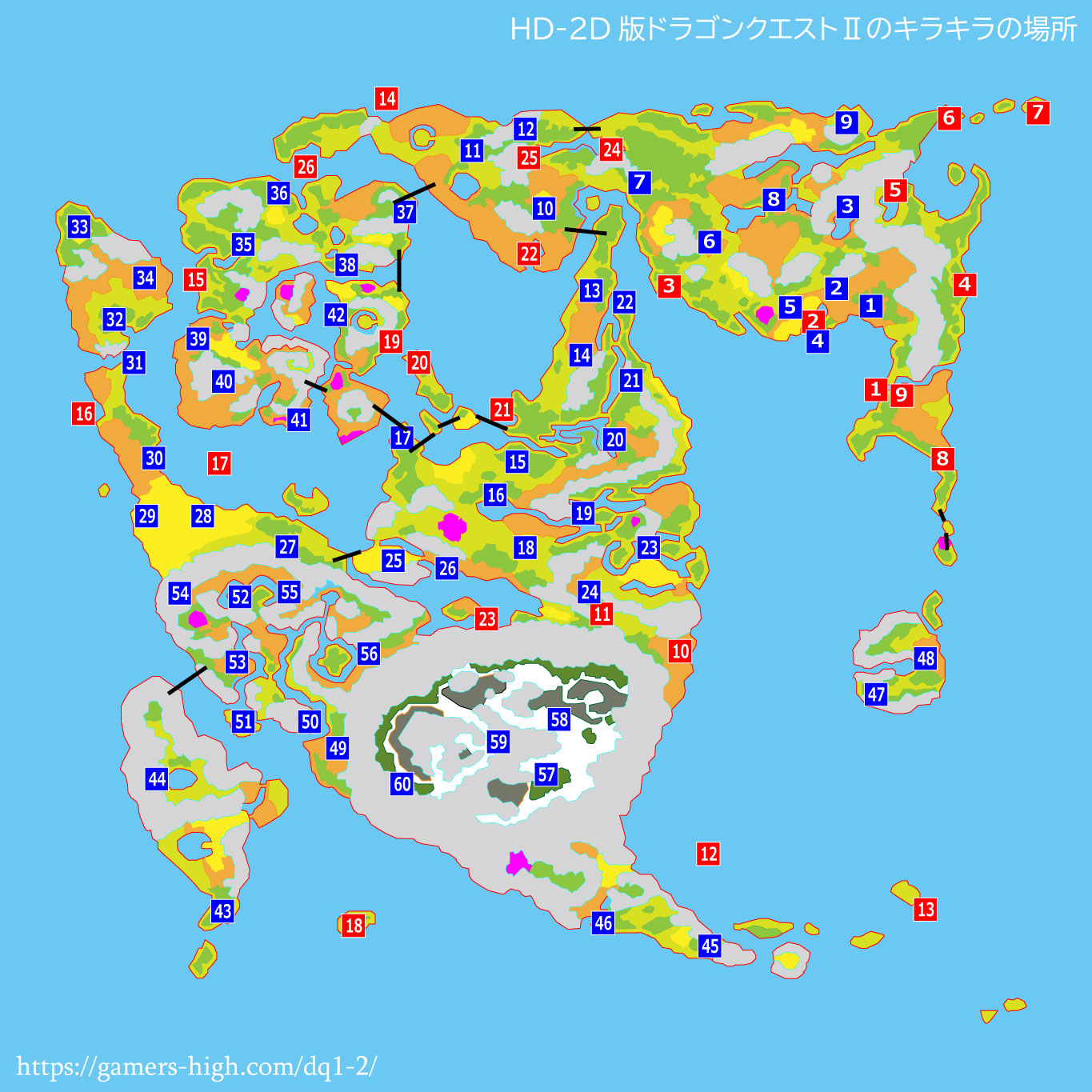 HD-2D版ドラクエ2のキラキラの位置