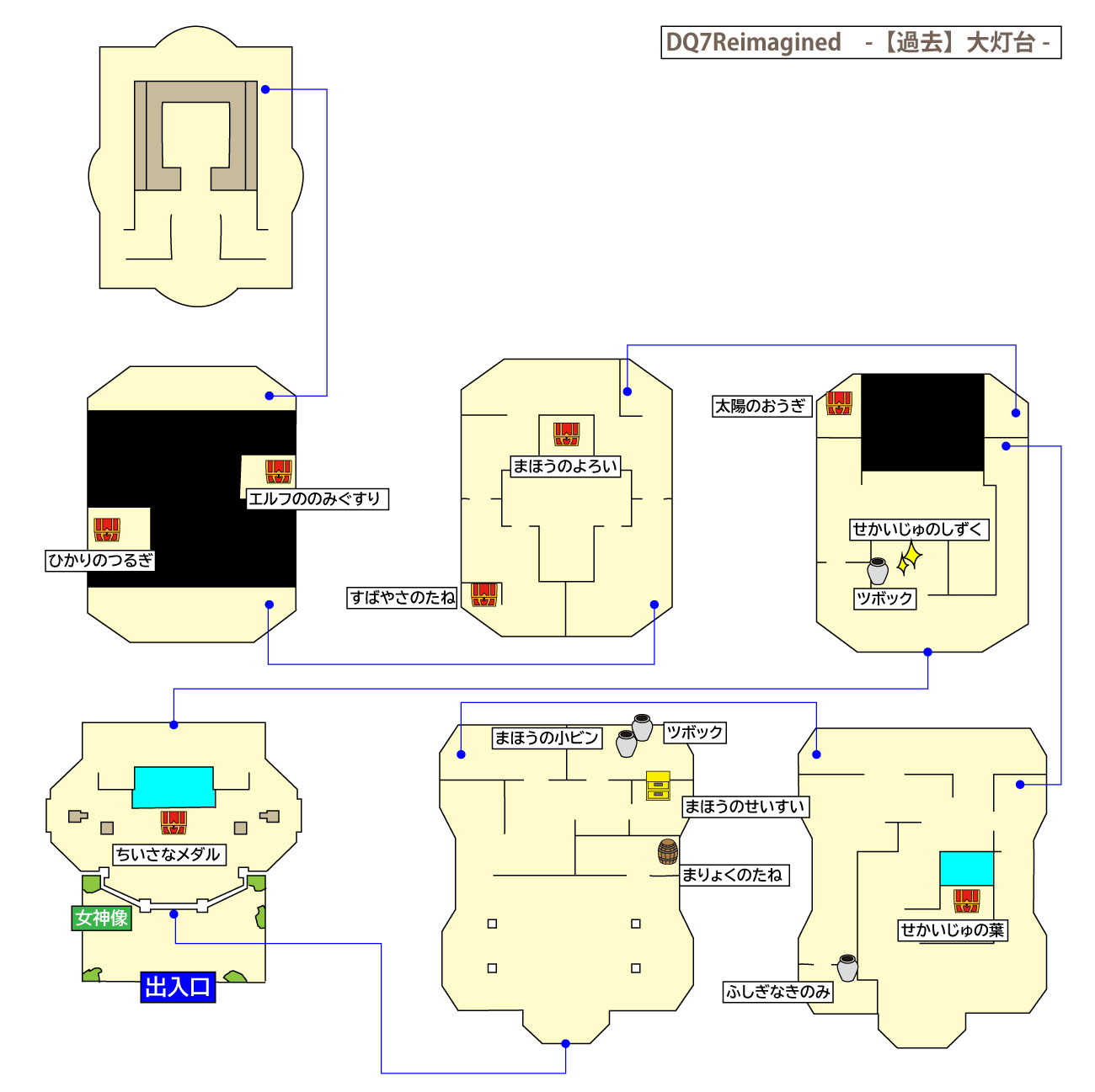 ドラクエ7リイマジンド「大灯台(過去)」のマップ