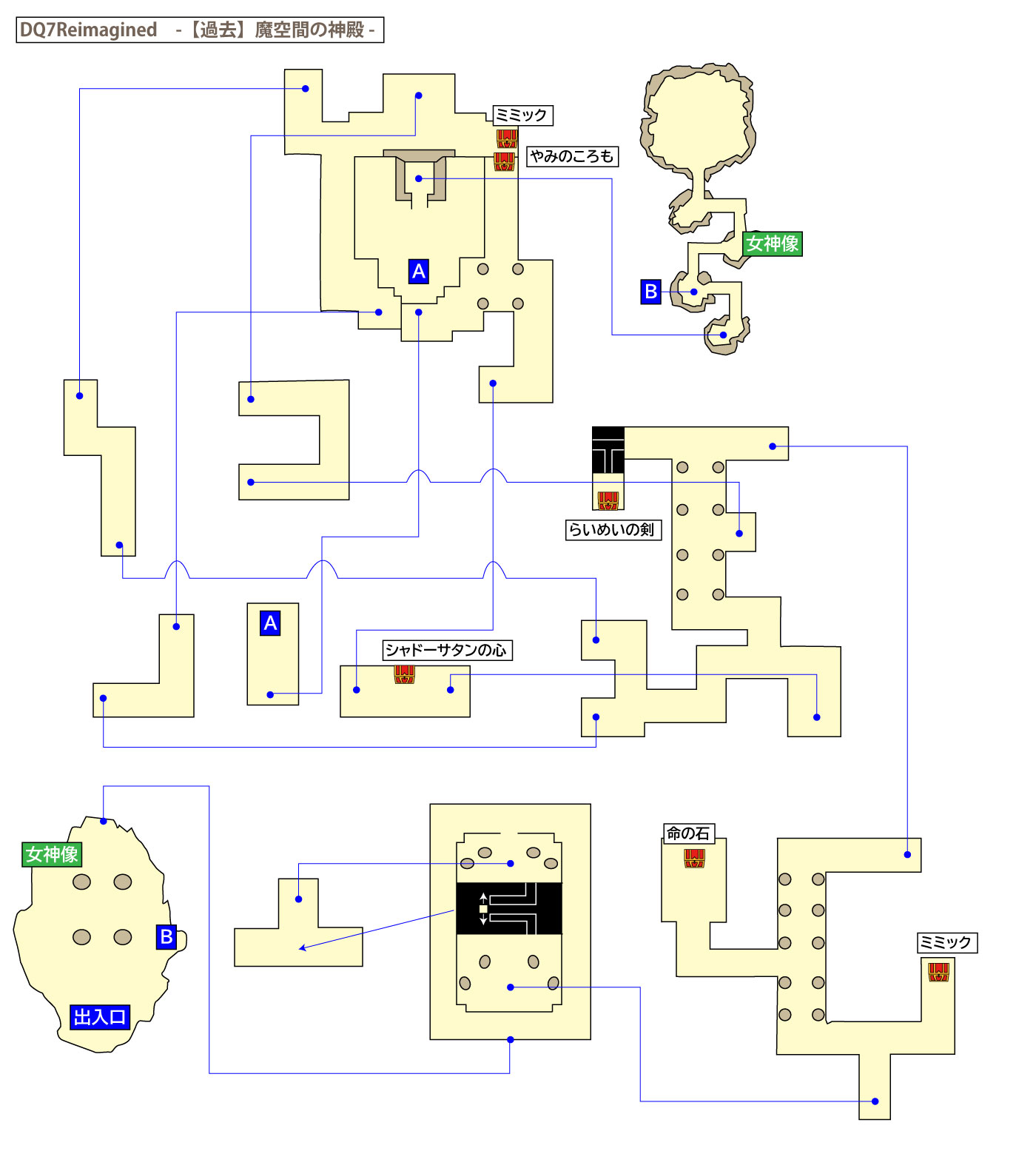 ドラクエ7リイマジンド「魔空間の神殿」のマップ