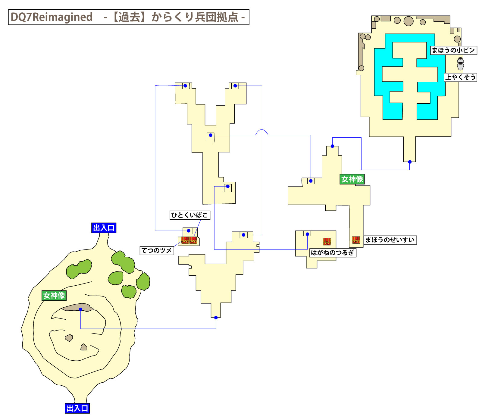 ドラクエ7リイマジンド「からくり兵団拠点(過去)」のマップ
