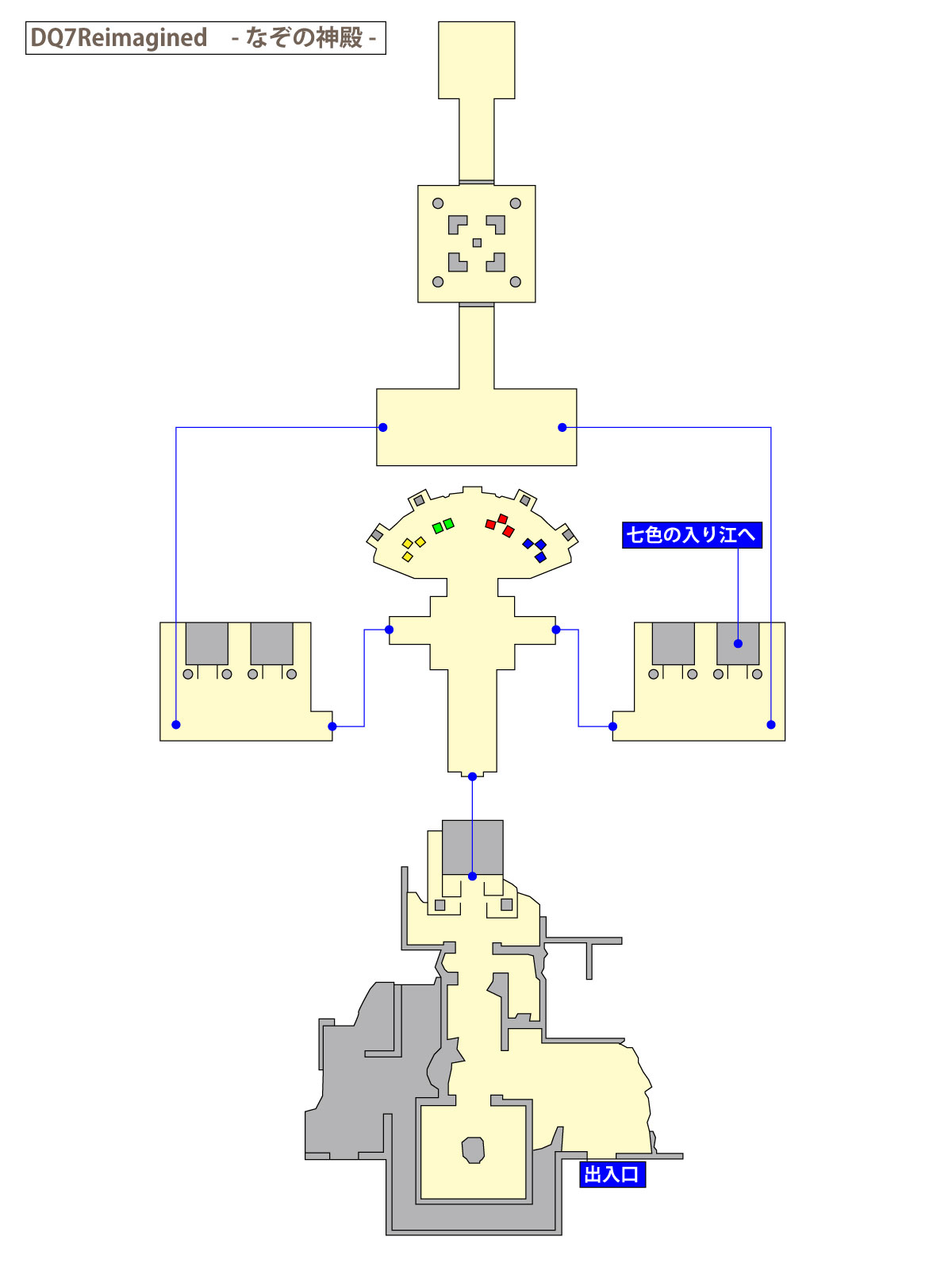 ドラクエ7リイマジンド「なぞの神殿」のマップ