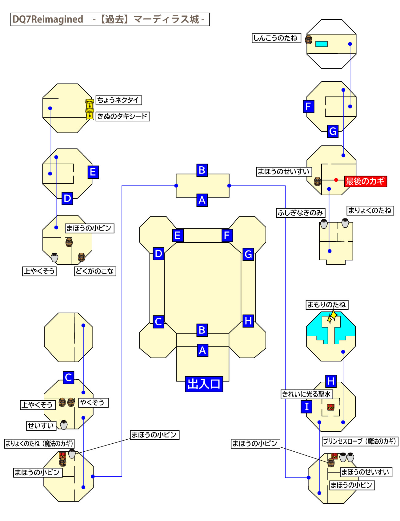 ドラクエ7リイマジンド「マーディラス城(過去)」のマップ