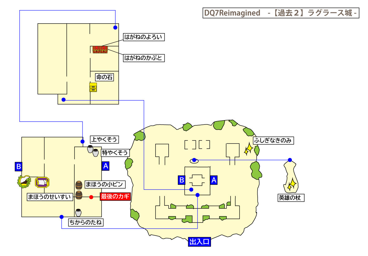 ドラクエ7リイマジンド「ラグラーズ城(過去2)」のマップ