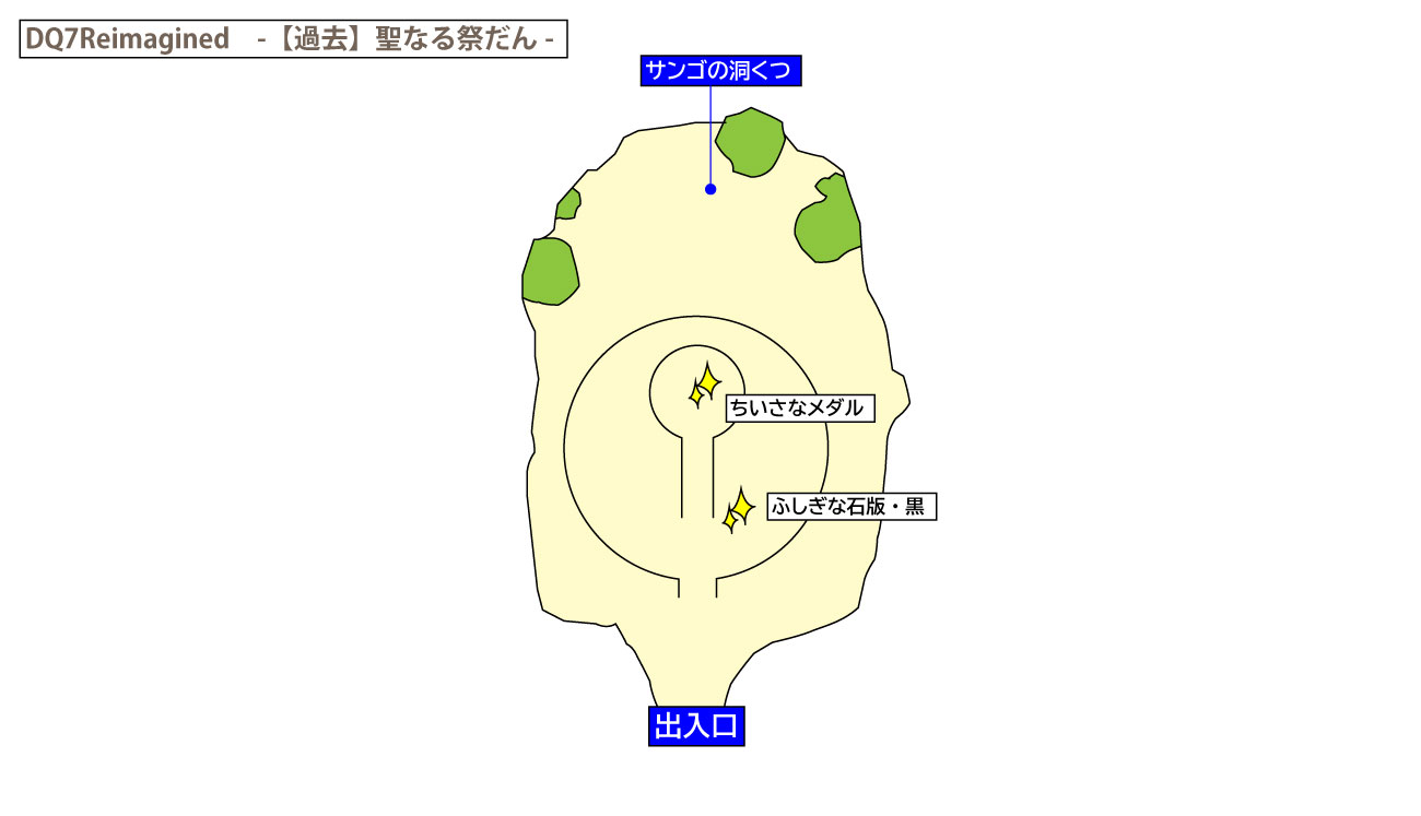 ドラクエ7リイマジンド「聖なる祭だん(過去)」のマップ